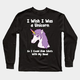 Funny Unicorn prints - Funny Unicorn designs -- Long Sleeve T-Shirt